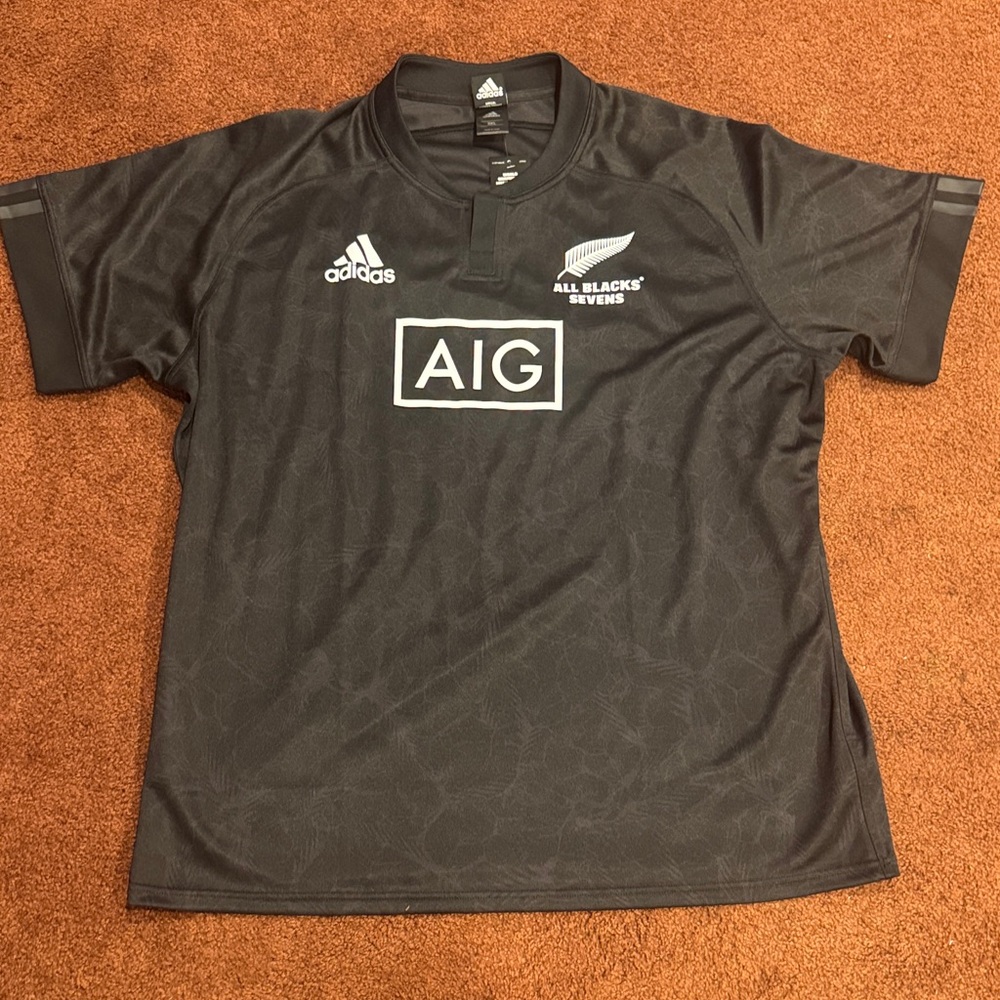Adidas New Zealand National Rugby All Black Sevens Team Black Jersey 🇳🇿